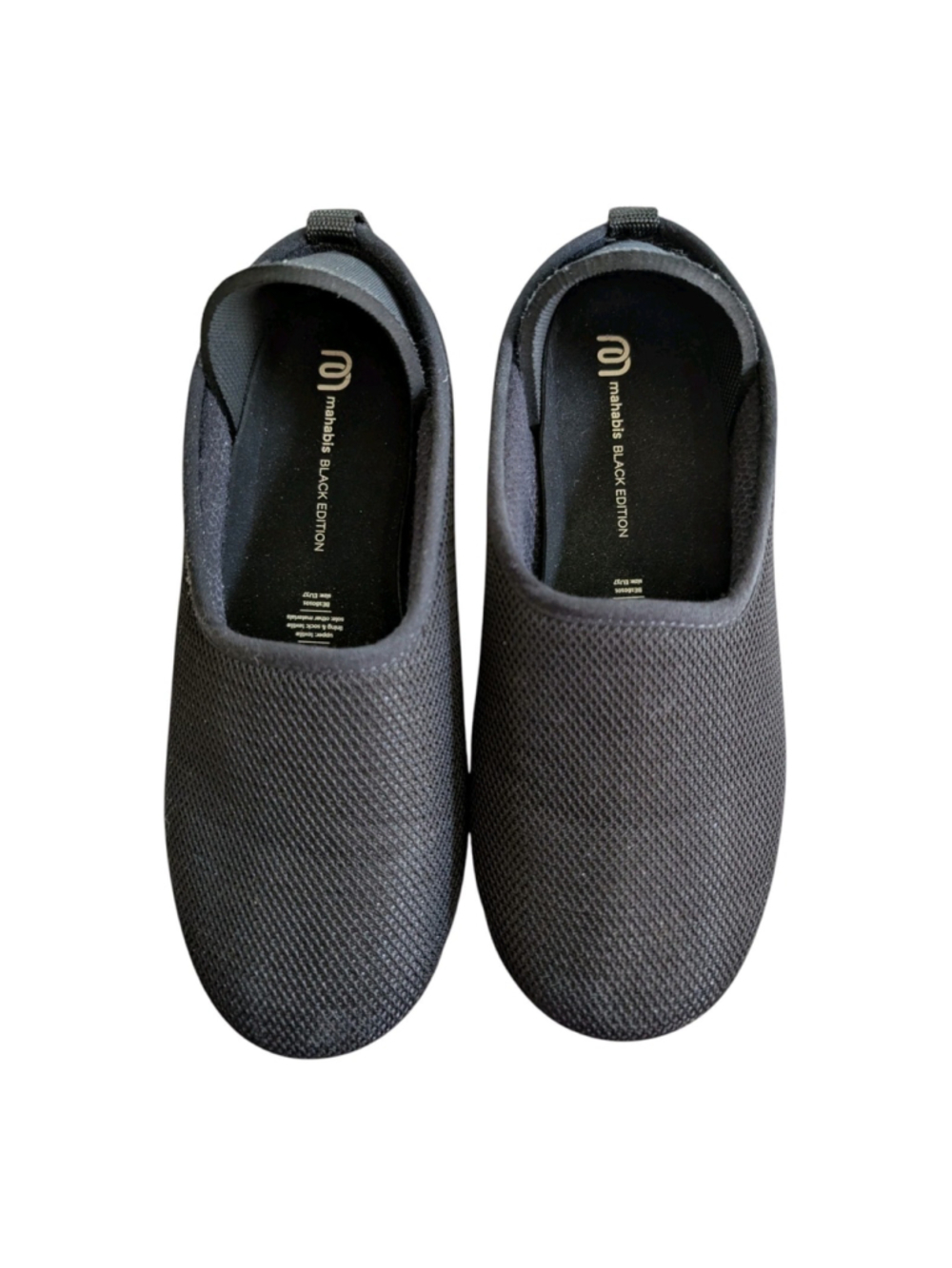 Mahabis Black Edition Mesh Slippers Size US 6.5